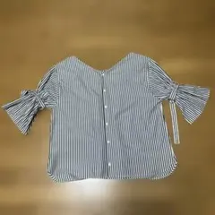 JEANASIS ストライプ柄 半袖ブラウス