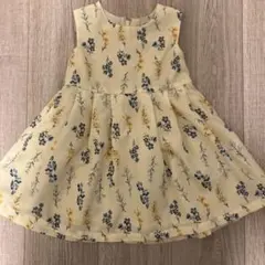 petit main フラワープリント ワンピース 90cm