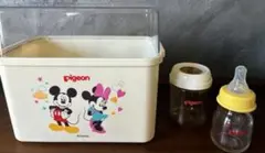 ピジョン 母乳実感　哺乳瓶　ミッキーマウス　ミルケース　ディズニー　消毒ケース