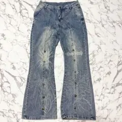 grunge flare denim pants y2k 00s 平成ギャルのサムネイル