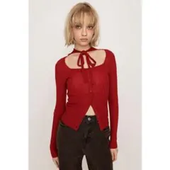 【SLY】 TIE DESIGN HG トップス REDのサムネイル