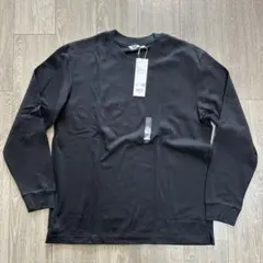 ユニクロU エアリズムコットン クルーネックT 長袖 L ブラック 新品
