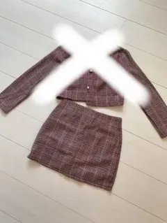 チェック ジャケットセットアップ