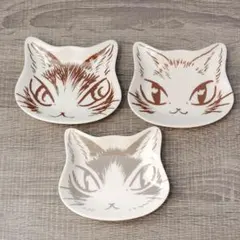 【非売品】 わちふぃーるど ダヤン 猫型 ダイカット小皿 3枚セット バニラのサムネイル