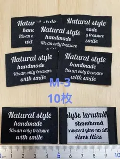 M-3 ☆布タグ☆タグ☆刺繍タグ☆10枚