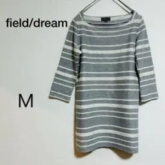 レディース field/dream ストライプ 七分袖トップス Mサイズ