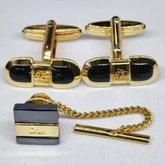 Christian Dior カフリンクス ゴールド ブラックのサムネイル