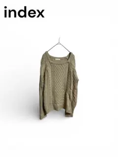 index ケーブルニット 長袖 セーター