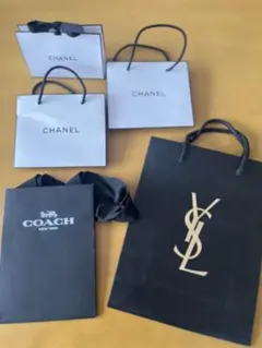 高級ブランドショップ袋5枚セット