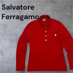 Salvatore Ferragamo シャツ　長袖　レッド　ポケット　オシャレ