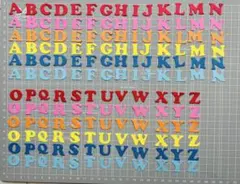 ダイカット　クラフトパンチ　アルファベット6色セット①