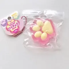 もちもち 肉球 スクイーズ むにむに クリア ストラップ にくきゅう ピンクのサムネイル