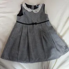 キャサリンコテージ　卒園式　入園式　フォーマルドレス 100 黒白チェック