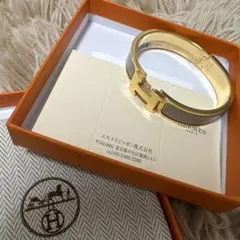 新品】HERMES クリックH バングル マロングラッセ シルバー 袋・箱付き