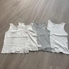 ユニクロ　エアリズム　肌着　4枚セット ホワイト グレー
