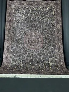 最高級 ペルシャ絨毯シルク イラン クム産 約225万ノット120×176cmのサムネイル