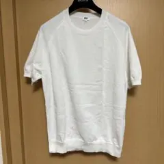 だ*ん様 UNIQLO 半袖ニット Tシャツ Lサイズ 白