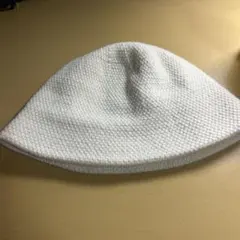 ホワイト バケットハット 編み物