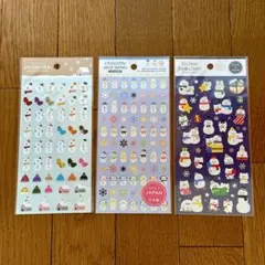 3枚● 雪だるま　シール　Snow Man