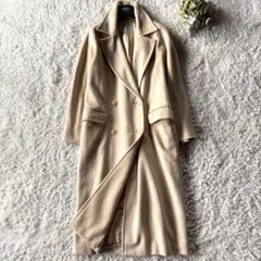 美品✨マックスマーラ ベルテッドコート ガウン 女優襟 銀タグ キャメル 38 美品✨マックスマーラ ベルテッドコート マキシ 女優襟 銀タグ