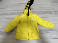 キッズ ダウンジャケット アウターbaby doll イエローフード付き80cm