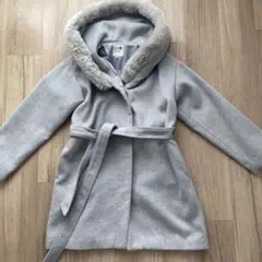 アースミュージック&エコロジー　ファー付きガウンコート