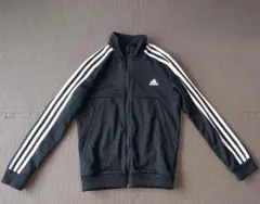 adidas アディダス キッズ トラックジャケット ジャージ 黒 140