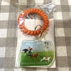 【非売品未開封】JRA welcomeチャンス 枠色アクリルキーリング オレンジ