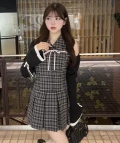 OLIVE des OLIVE ノースリーブシャツミニワンピース