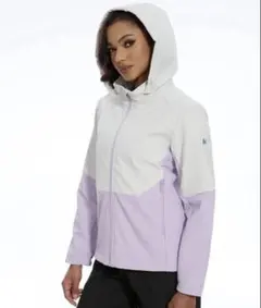 新品✨ BOOSTIFYウインドブレーカー フリース ホワイト／パープル M