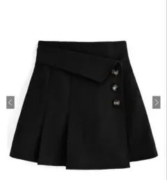 GRL インパン裏地付きアシンメトリーミニスカート ブラック