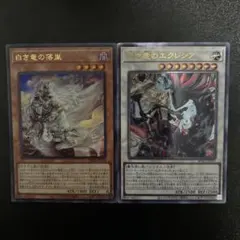 白き竜の落胤 ウルトラレア 2枚 黒き竜のエクレシア レリーフ セット