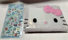 キティ　バインダー＆ハンギョドンボンボンドロップシールセット　シール帳　新品