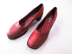 【値下げ】CAMPER カンペール　パンプス　２色使い　靴　朱色　茶　23.0㎝のサムネイル