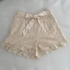 レース　ショートパンツ　キュロット　量産 ボトムス パンツ