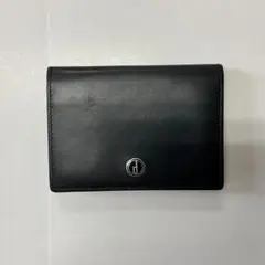 ダンヒル カードケース 名刺入れ ブラック レザー ロゴ金具 ビジネス スリム