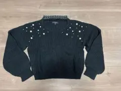 新品☆rienda 黒　パール付き　ニット　セーター
