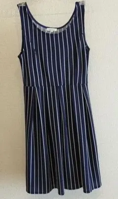 ROPE' PICNIC☆ストライプ柄 ワンピース☆サイドZIP☆ネイビー☆Ｍ