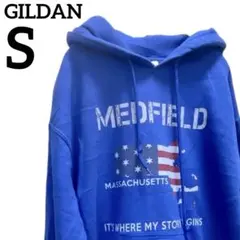 希少✨️GILDAN【S】ギルダン パーカー ブルー フーディー プルオーバーのサムネイル