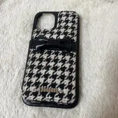 pium スマホケース 千鳥柄 リボン付きiPhone13/14 - メルカリ