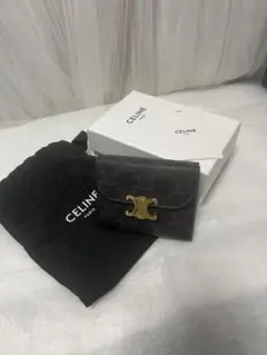 CELINE トリオンフ クラシック マカダム柄 三つ折りミニウォレット