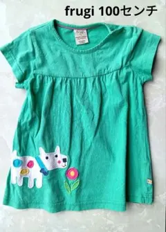 frugi オーガニックコットン　チュニック　100センチ　Tシャツ　アップリケ