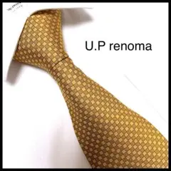 ‪【美品】U.P renoma メンズ ネクタイ 格子柄 シルク100%