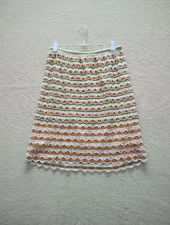 MISSONI　ミッソーニ　透かし編み ニットスカート マルチカラー　M ～　Lのサムネイル