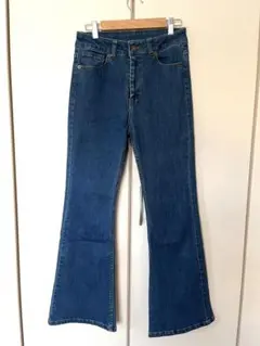 AS KNOWAS PINKY ラメ入りブーツカットジーンズ Mストレッチのサムネイル