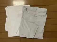 無印良品 天竺編みボートネック七分袖Ｔシャツ婦人ＸＬ 白・グレー 2枚セット
