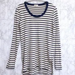【上質ピマコットン】DEMYLEE ボーダー カットソー Sサイズ ​　美品のサムネイル