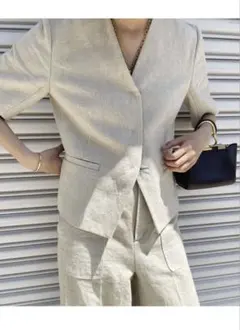 Plage 【R’IAM】ショートスリーブジャケット パンツ　セット　36