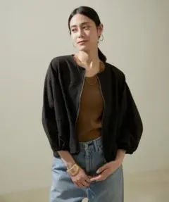 サロンアダムエロペ　フォルムスリーブシアーブルゾンのサムネイル