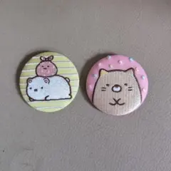 値下げしました！すみっコぐらし　刺繍缶バッチ　2個セット